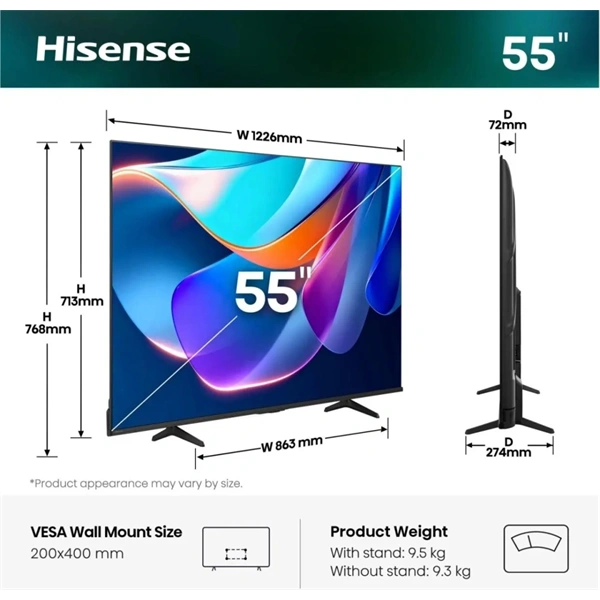 Hisense 55" 55A6S 4K UHD Smart LED TV