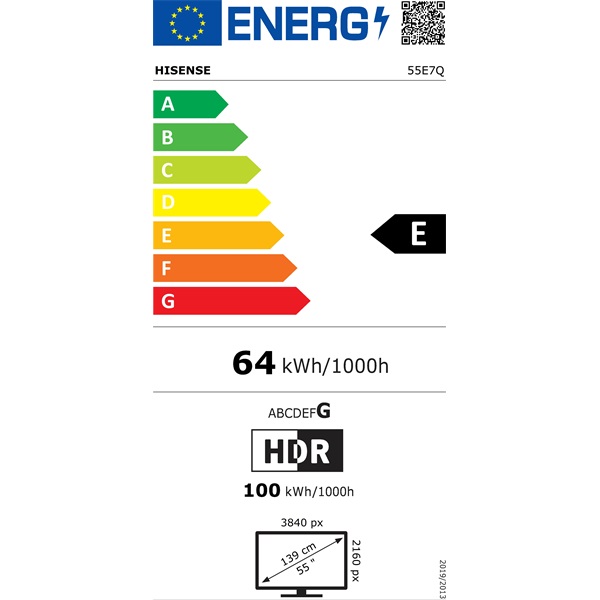 Hisense 55" 55E7Q 4K UHD Smart QLED TV