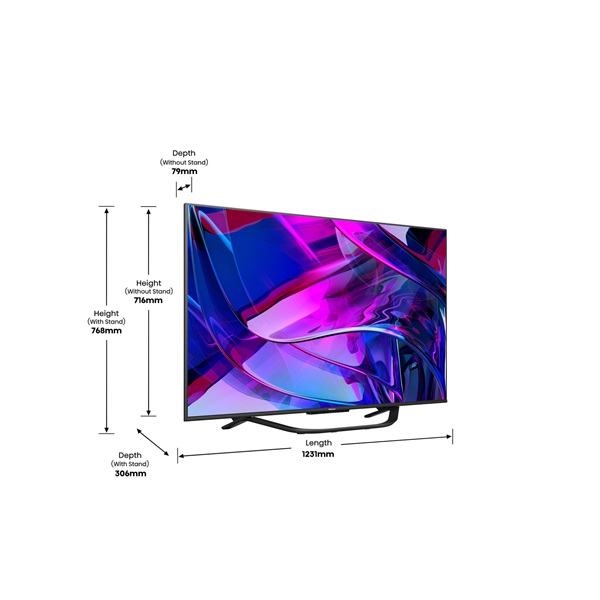Hisense 55" 55U7KQ 4K UHD Smart MiniLED TV (Újracsomagolt)