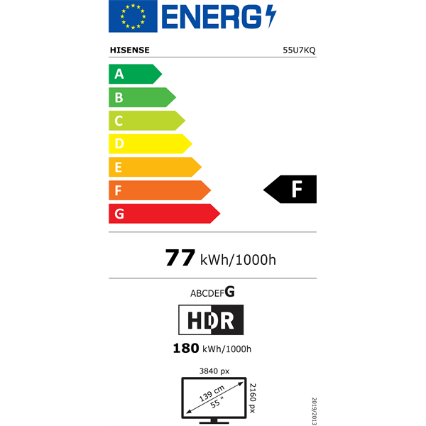 Hisense 55" 55U7KQ 4K UHD Smart MiniLED TV (Újracsomagolt)