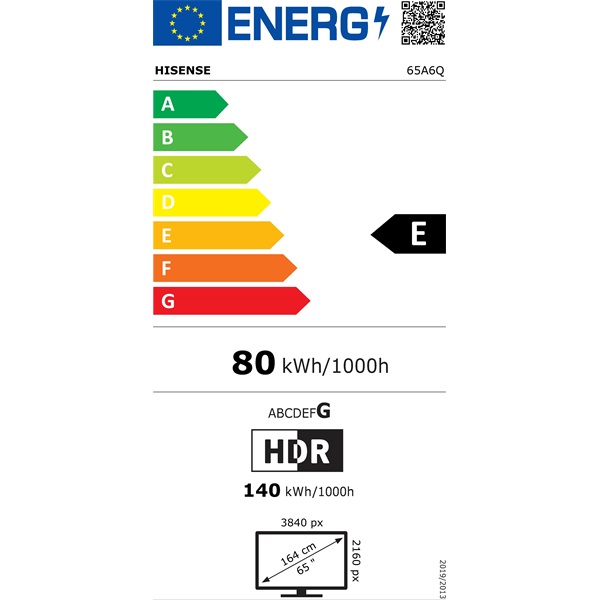 Hisense 65" 65A6Q 4K UHD Smart LED TV