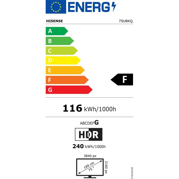 Hisense 75" 75U8KQ 4K UHD Smart ULED TV (Újracsomagolt)