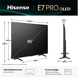 Hisense 85" 85E7QPRO 4K UHD Smart Gamer QLED TV