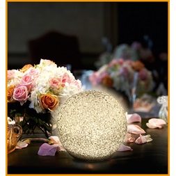 Home GLE 15/WW gömb 15cm/2LED/beltéri/meleg fehér karácsonyi dísz