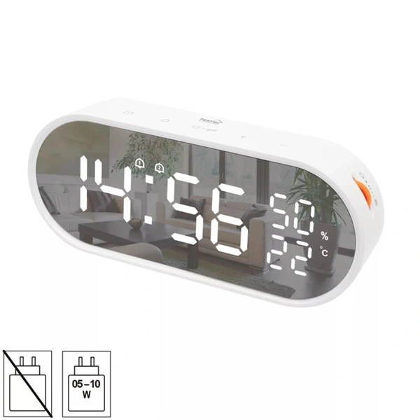 Home LTC06 USB töltő kimenettel LED ébresztőóra