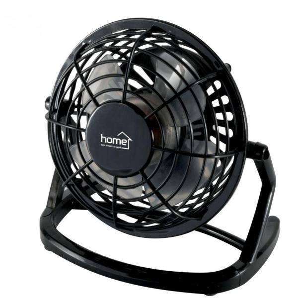 Home TF 10 fekete, 10 cm, sebességfokozat száma:1, 2,5 W, USB-s asztali ventilátor