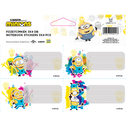 ICO Minions 4db/ív füzetcímke