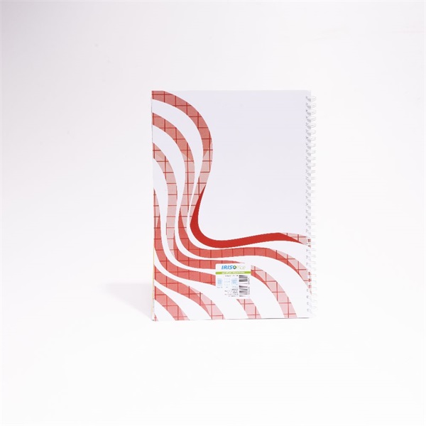 IRISOffice A4 120 lapos kockás (ikerspirál/+ 2 szín regiszter) spirálfüzet