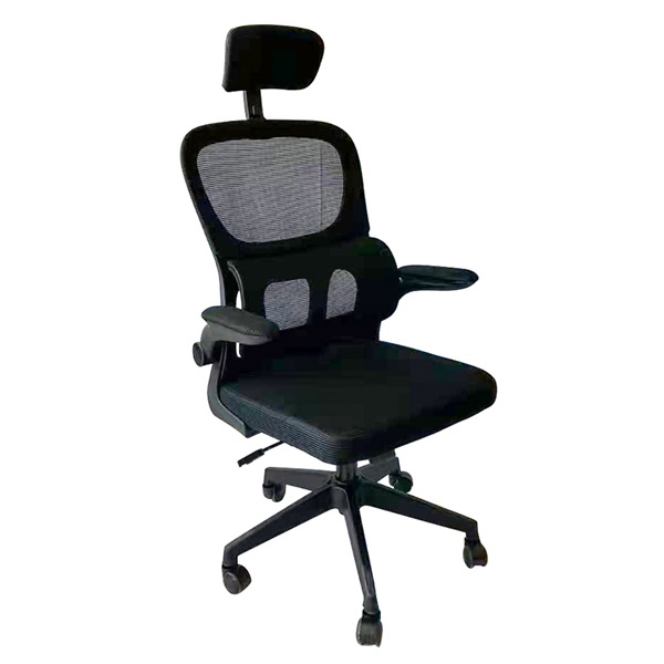 IRISOffice Arcadia fekete, ergonómikus, szövet-hálós irodai forgószék fej és háttámasszal
