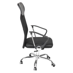 IRISOffice AURORA BLACK fekete, szövet-hálós, magas háttámlás irodai forgószék