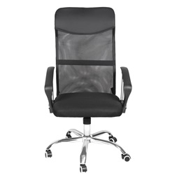 IRISOffice AURORA BLACK fekete, szövet-hálós, magas háttámlás irodai forgószék
