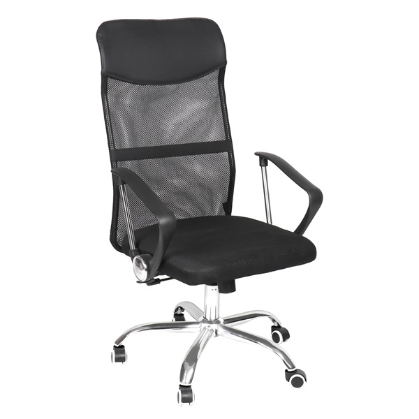IRISOffice AURORA BLACK fekete, szövet-hálós, magas háttámlás irodai forgószék