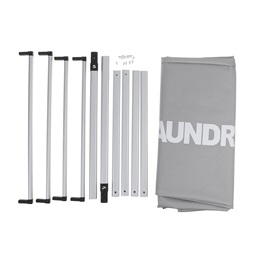 IRIS 2464 Összecsukható szennyestartó kosár, 1 rekeszes, 38.5X38.5X58 cm