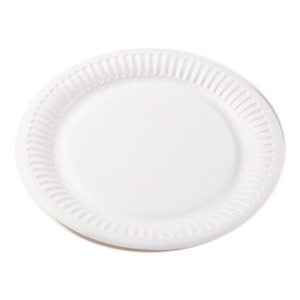 IRIS Fehér papír tányérok 18 cm átmérőjű, 20db/csomag (Újszerű)