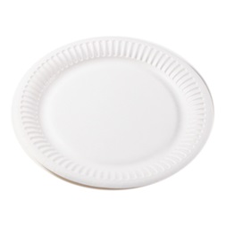 IRIS Fehér papír tányérok 18 cm átmérőjű, 20db/csomag (Újszerű)