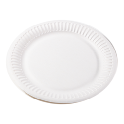 IRIS Fehér papír tányérok 18 cm átmérőjű, 20db/csomag 