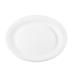 IRIS Fehér papír tányérok 22,7 cm átmérőjű, 20db/csomag 