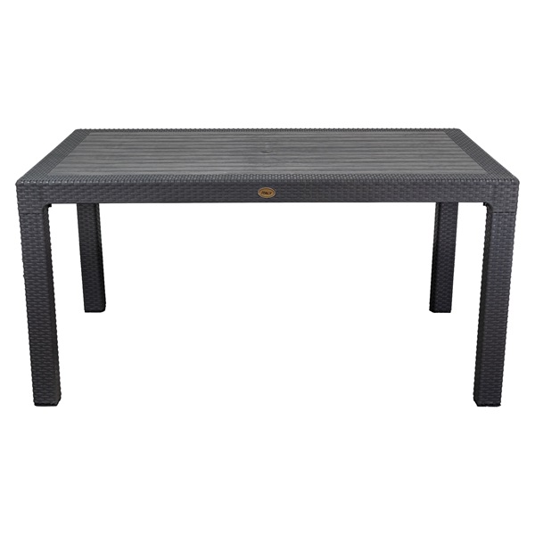 IRIS GF-210A ECO antracit műanyag kerti asztal rattan 90x150cm