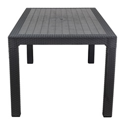 IRIS GF-210A ECO antracit műanyag kerti asztal rattan 90x150cm