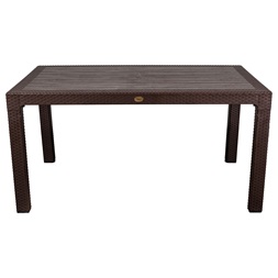 IRIS GF-210BR ECO barna műanyag kerti asztal rattan 90x150cm