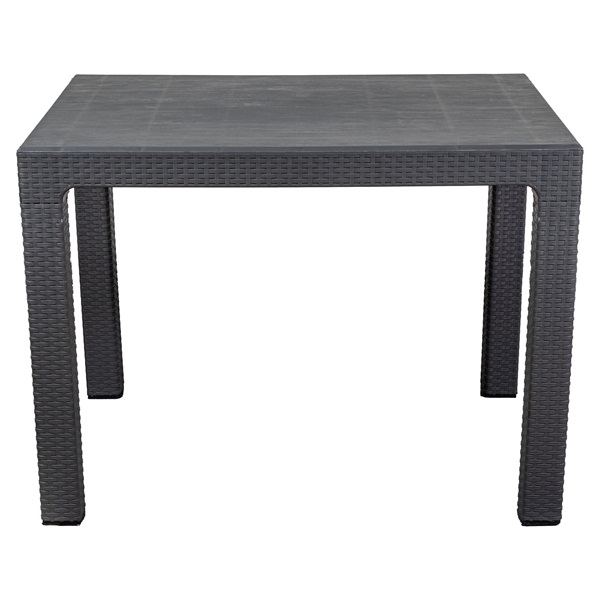 IRIS GF-240A ECO antracit műanyag kerti asztal rattan 70x100cm