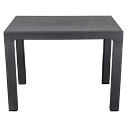IRIS GF-240A ECO antracit műanyag kerti asztal rattan 70x100cm