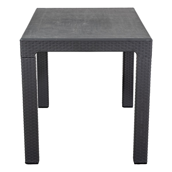 IRIS GF-240A ECO antracit műanyag kerti asztal rattan 70x100cm