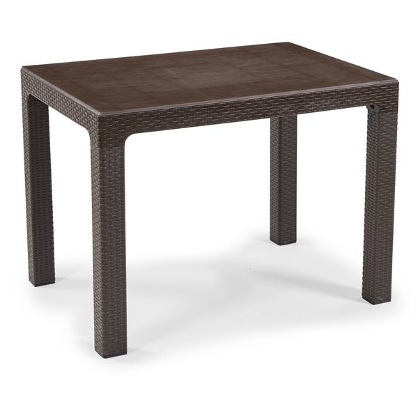 IRIS GF-240BR ECO barna műanyag kerti asztal rattan 70x100cm