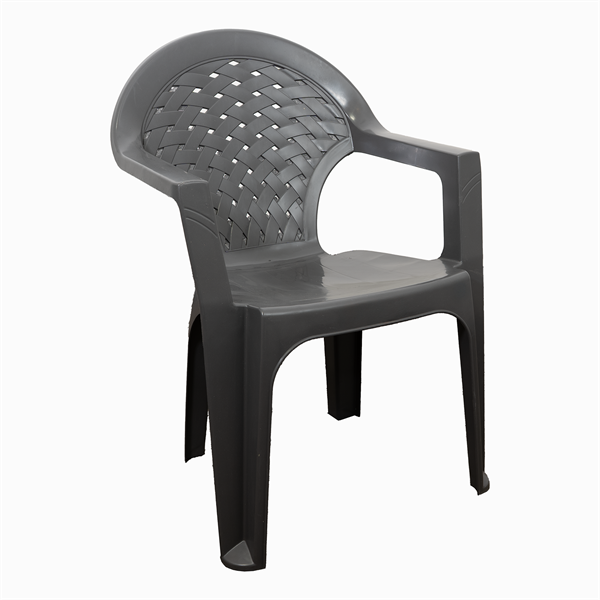 IRIS GF-300A Palmiye antracit műanyag karfás kerti szék