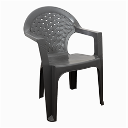 IRIS GF-300A Palmiye antracit műanyag karfás kerti szék