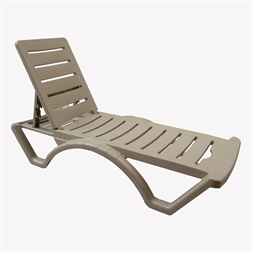 IRIS GF-610 Sunset capuccino műanyag, háttámlás napágy 65x188x30cm