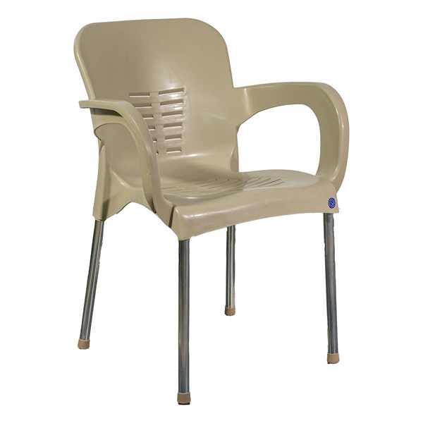 IRIS GF-700C Paris CAPPUCCINO kerti műanyag szék fém lábakkal 60x50x80cm