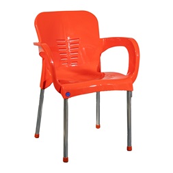 IRIS GF-700O Paris narancssárga kerti műanyag szék fém lábakkal 60x50x80cm