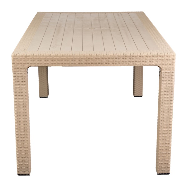 IRIS GF-800C ORIGINAL CAPPUCCINO műanyag kerti asztal rattan 90x150cm