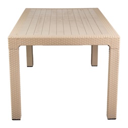 IRIS GF-800C ORIGINAL CAPPUCCINO műanyag kerti asztal rattan 90x150cm