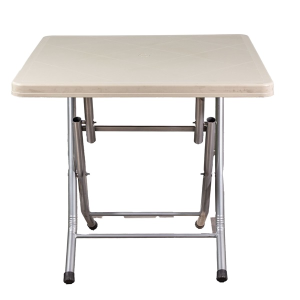 IRIS GF-200C ECO cappuccino asztal fém lábbal 80x80 cm (Újszerű)