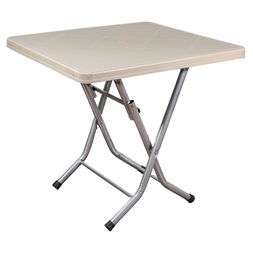 IRIS GF-200C ECO cappuccino asztal fém lábbal 80x80 cm (Újszerű)