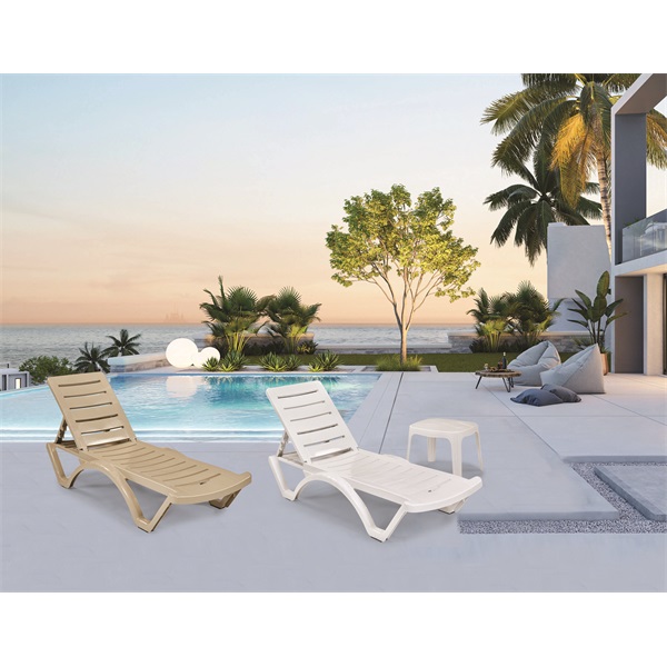 IRIS GF-600 Sunset fehér műanyag, háttámlás napágy 65x188x30cm