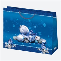 IRIS Karácsonyi ajándéktasak, 380x290x100 mm, különböző színekben és mintával