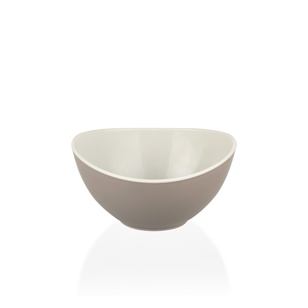 IRIS L-00468 dupla színű tál 450ml, zöld, szürke, beige