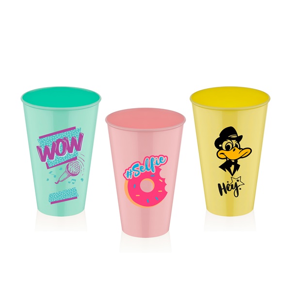 IRIS L-00749 Limonádé pohár 450ml, rózsaszín vagy kék