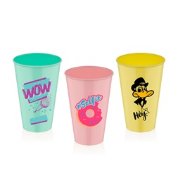 IRIS L-00749 Limonádé pohár 450ml, rózsaszín vagy kék