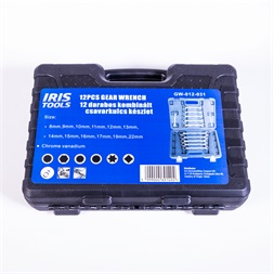 IRIS TOOLS GW-012-031 12 darabos kombinált csavarkulcs készlet