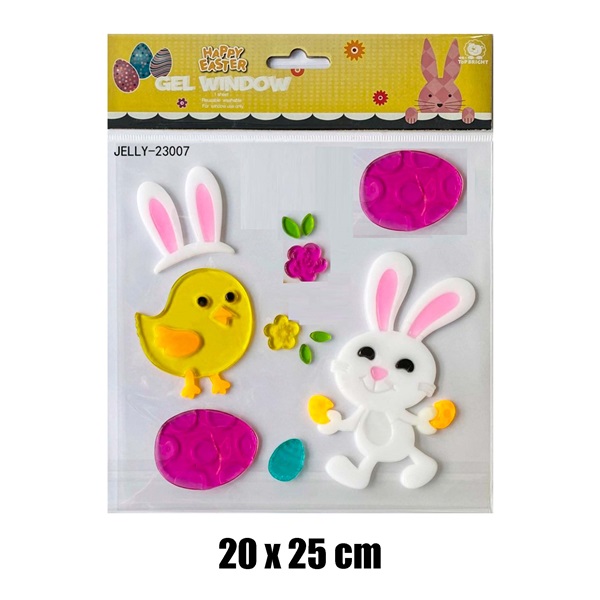 IRIS ablakzselé nyuszi+csibe 20 x 25cm