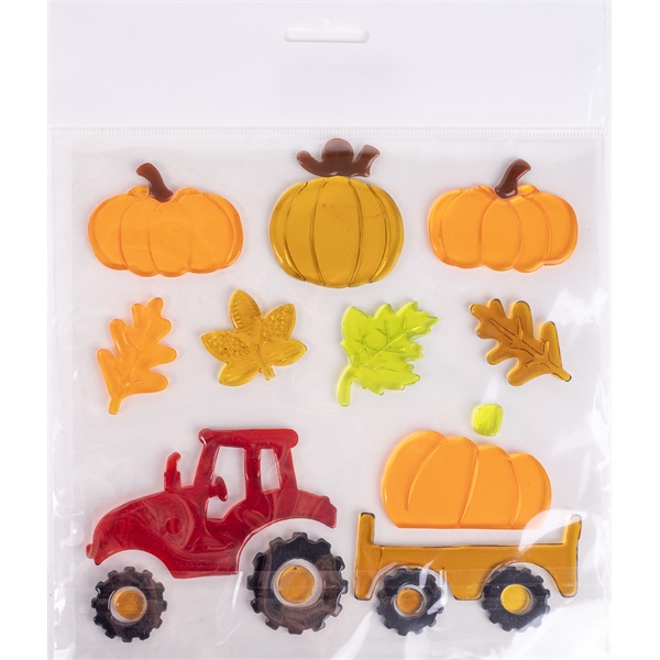 IRIS ablakzselé traktor, tökökkel 20 x 25cm