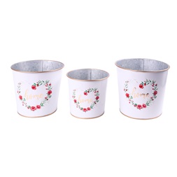 IRIS bádog kaspó 3db rózsa home 115-15cm