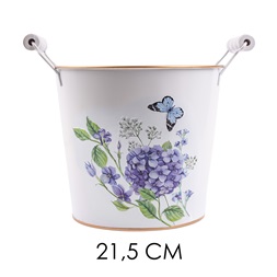 IRIS bádog kaspó füles hortenzia 21,5cm