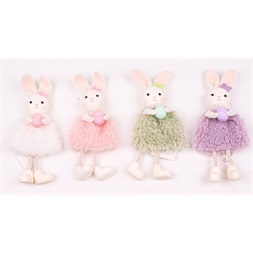 IRIS dekor akasztós nyuszi bund+tojás 4 szín