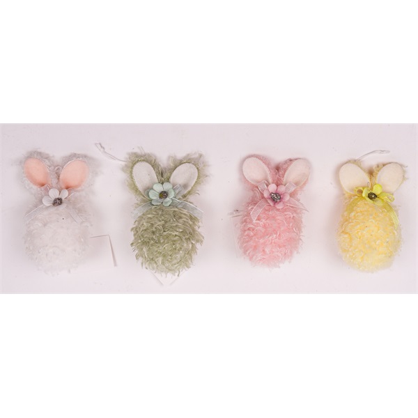 IRIS dekor akasztós tojás+nyuszifül 4 szín