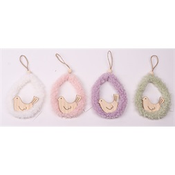 IRIS dekor akasztós tojásban madár 4 féle szín